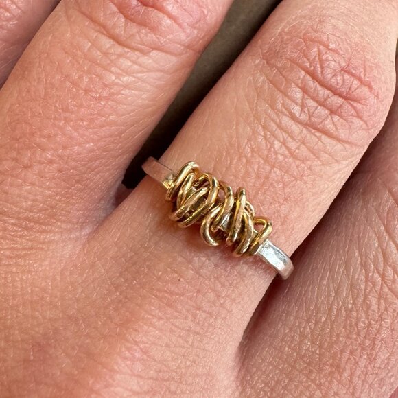 Sterling Silver and 14k Gold Filled Ring - Picture 1 of 6